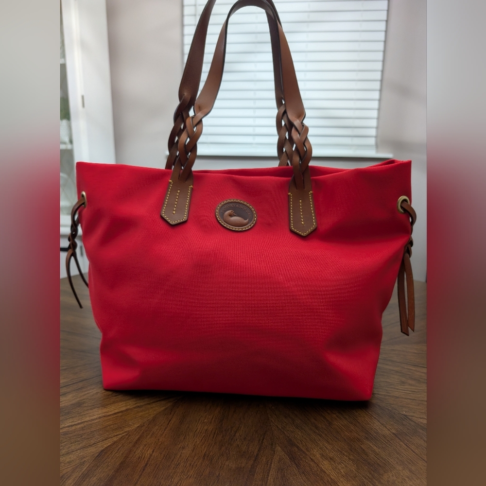 Dooney & Bourke Red Nylon Shopper Tote